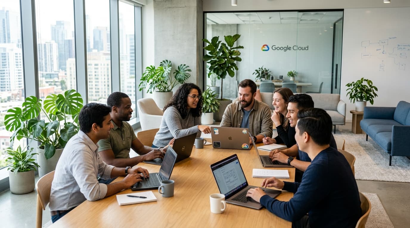 L'équipe Startget Cloud collaborant dans un bureau moderne